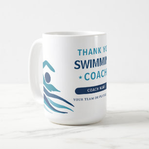 Taza De Café Entrenador moderno de equipo de natación