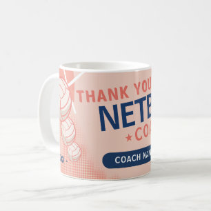 Taza De Café Entrenadora de equipo de netball moderno