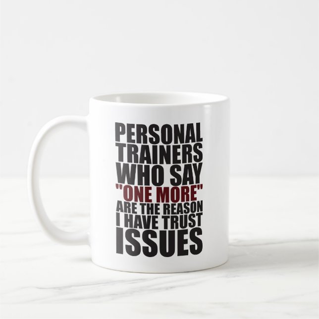 Taza De Café Entrenadores personales y problemas de confianza - (Izquierda)