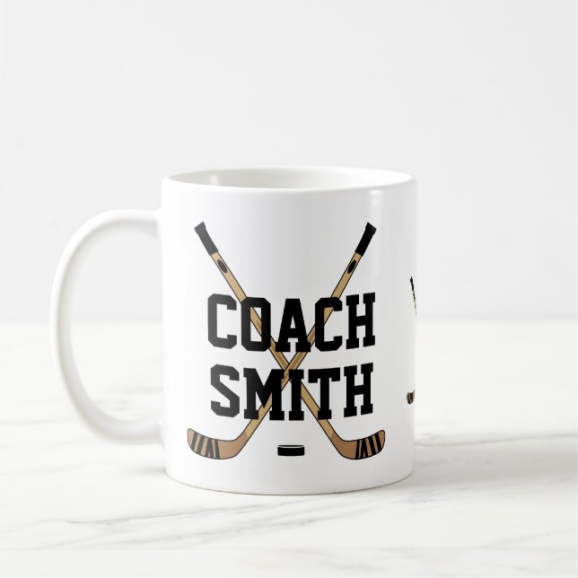 Taza De Café Entrenadores y entrenadores de hockey personalizad (Izquierda)
