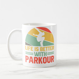 Taza De Café Entrenamiento de Free Running Traceurs La vida es