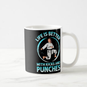 Taza De Café Entrenamiento de Karate Puñetazos Cinturón Negro D