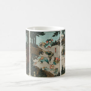 Taza De Café Entrenamiento del samurai con Tengu, circa 1859