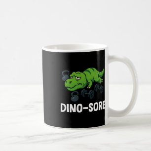 Taza De Café Entrenamiento divertido de T-rex en el gimnasio Di