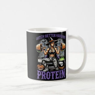 Taza De Café Entrenamiento Fantasma Bruja Mejor Tener Proteínas