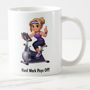 Taza De Café Entrenamiento personalizable en bicicleta estática