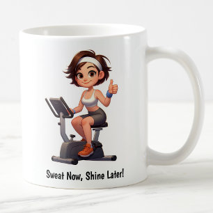 Taza De Café Entrenamiento Personalizable en Bicicleta Estática