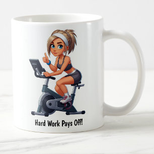 Taza De Café Entrenamiento Personalizable en Bicicleta Estática