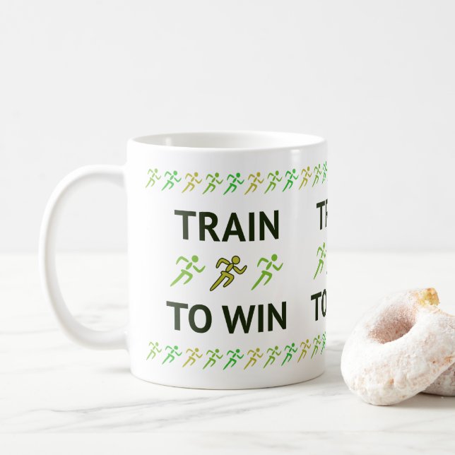 Taza De Café Entrenar para ganar deportes de correr divertidos (Con donut)