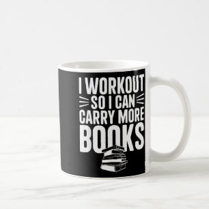 Taza De Café Entreno para poder llevar más libros divertido lec