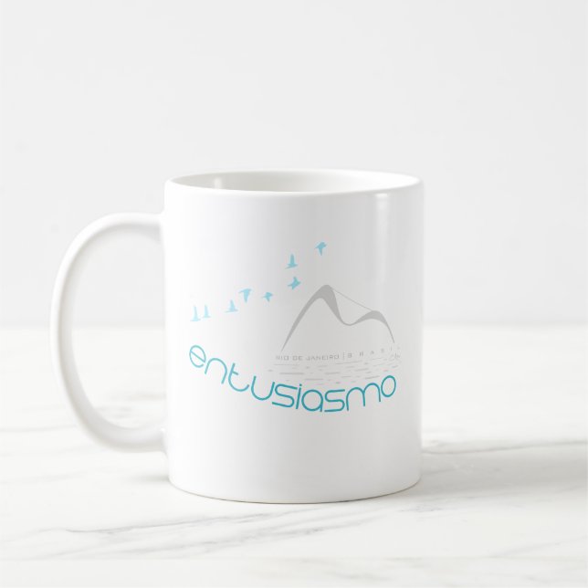 Taza De Café Entusiasmo | Colección de palabras portuguesas (Izquierda)