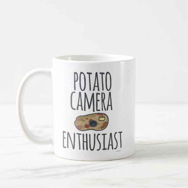 Taza De Café Entusiasta de la cámara de papa Humor fotográfico  (Izquierda)
