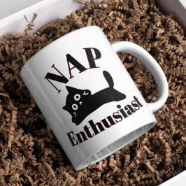 Taza De Café Entusiasta de Nap Cat Cuadros
