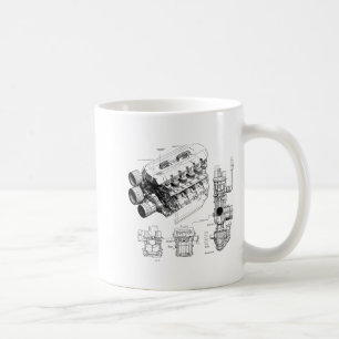 Taza De Café Entusiastas de mecánica de automóviles hombres mot