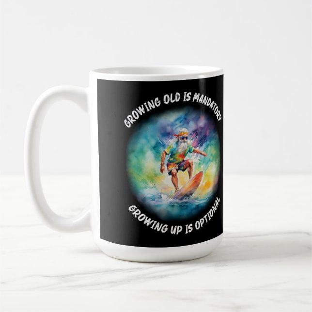 Taza De Café envejecer es obligatorio, crecer es opcional (Izquierda)