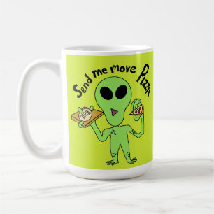 Taza De Café envíame más pizza ovni