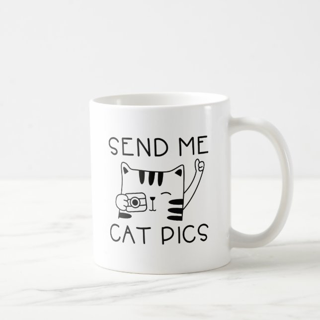 Taza De Café Enviar imágenes de gato (Derecha)