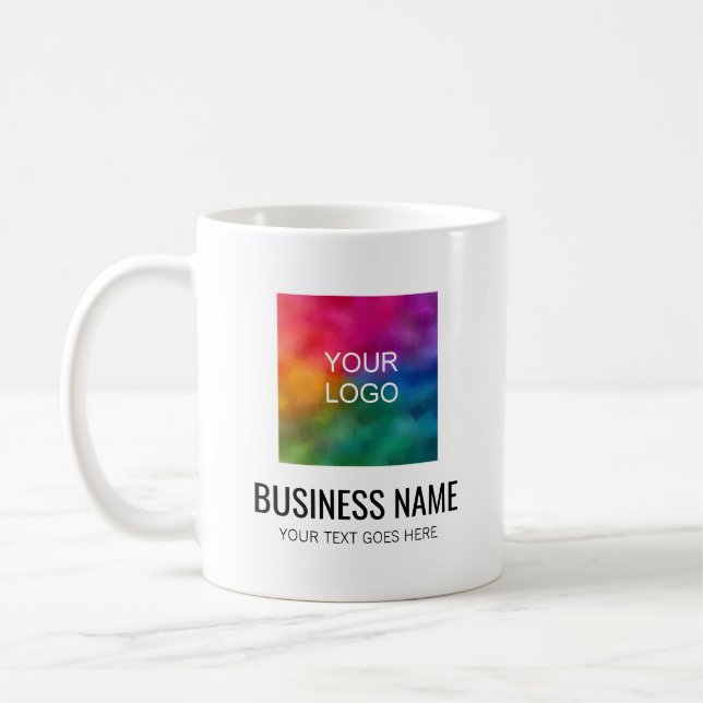 Taza De Café Envíe su propio logotipo comercial aquí Personaliz (Izquierda)