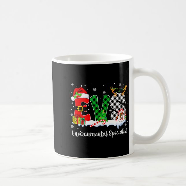 Taza De Café Environmental Specialist Christmas Lights Red Plai (Derecha)