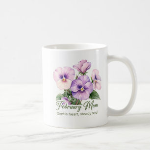 Taza De Café Envoltorio de mamá con flor de nacimiento de febre
