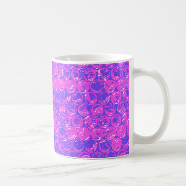 Taza De Café Envoltura de burbuja de arte pop (Derecha)