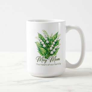 Taza De Café Envoltura de mamá con flor de nacimiento de mayo i