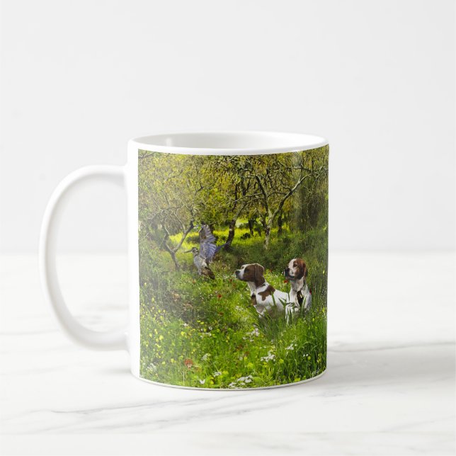 Taza De Café Epagneul Breton, Bretaña Spaniel (Izquierda)