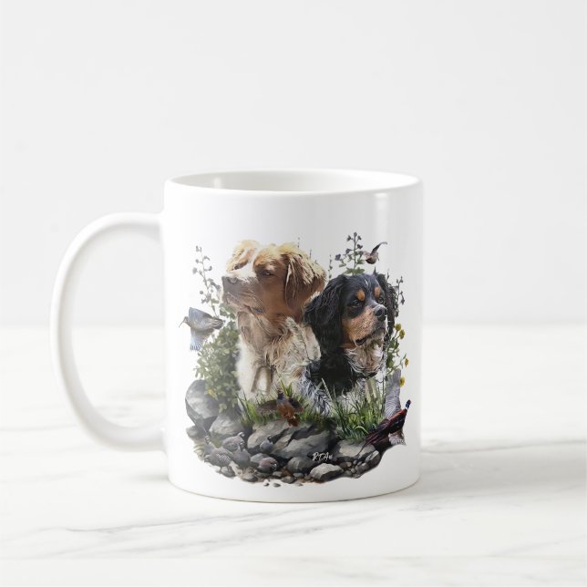 Taza De Café Epagneul Breton, Bretaña Spaniel (Izquierda)