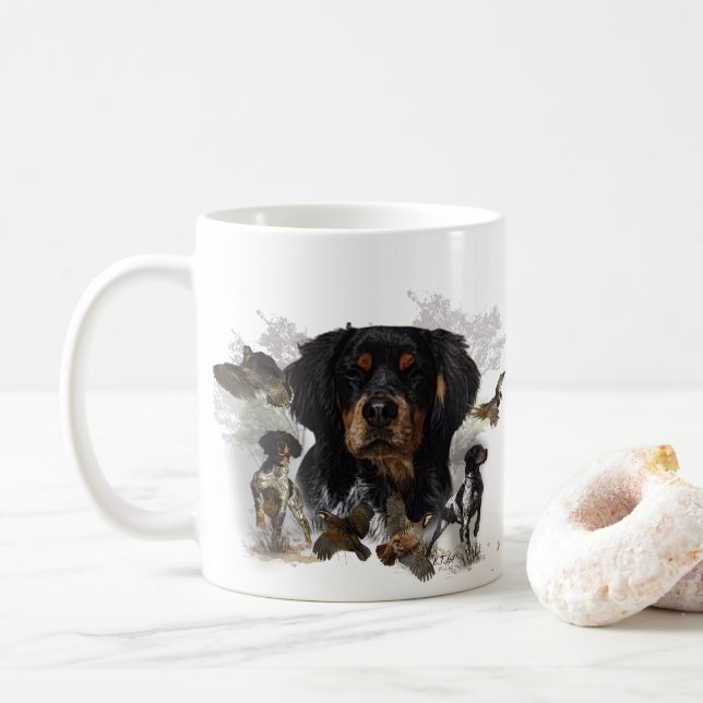 Taza De Café Epagneul Breton, Bretaña Spaniel Coffee Mug (Con donut)