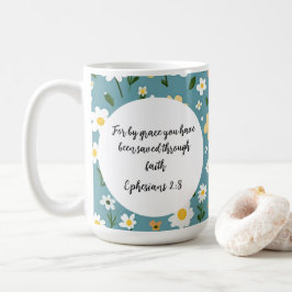 Taza De Café Ephesians 2:8 Christian Coffee Mug