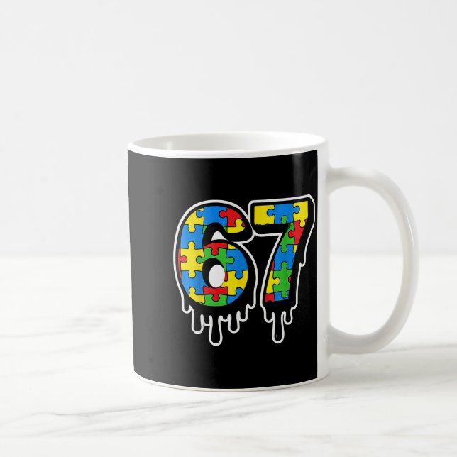 Taza De Café Epic 67 Six Autism Drip Seven Number (Derecha)