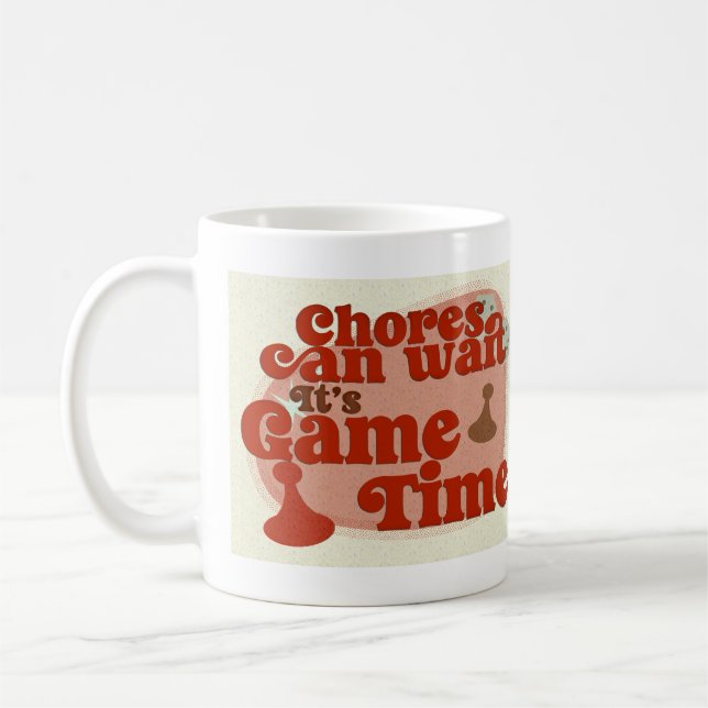 Taza De Café Epic Game Time Fun No Chores Slogan (Izquierda)
