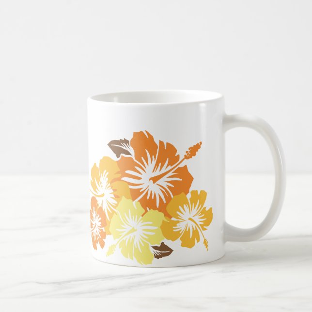 Taza De Café "Epic Hibiscus" en el Naranja Mug (Derecha)