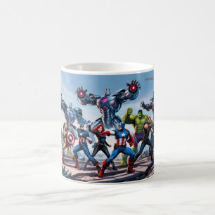 Taza De Café "Epic Showdown: Avengadores vs. fuerzas enemigas"