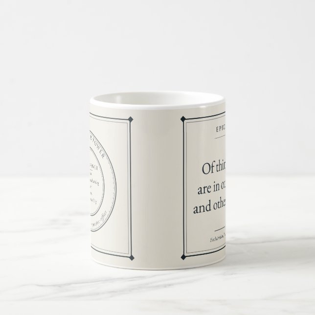 Taza De Café Epicteto Dicotomía de Control En Nuestro Poder (Centro)