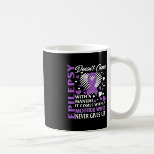 Taza De Café Epilepsia Awareness Mother Purple Ribbon Seized Di