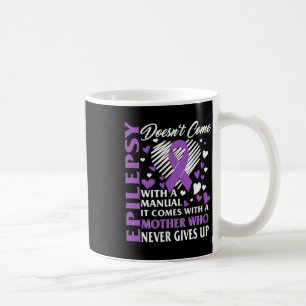 Taza De Café Epilepsia Awareness Mother Purple Ribbon Seized Di