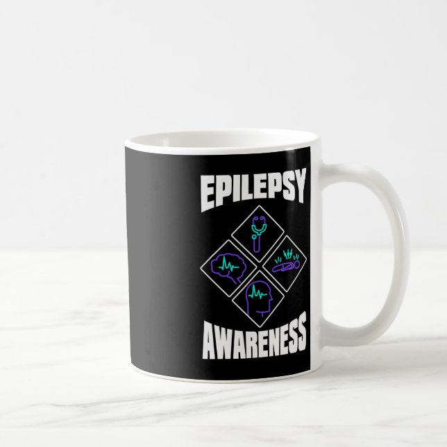 Taza De Café Epilepsia Awareness Specialist Epileptic Warrior S (Derecha)