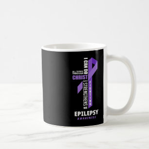 Taza De Café Epilepsia Guerrero Dios Jesucristo Epilepsia Aware