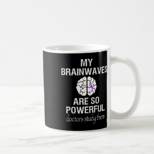 Taza De Café Epilepsia Mes de Conciencia Las ondas cerebrales s