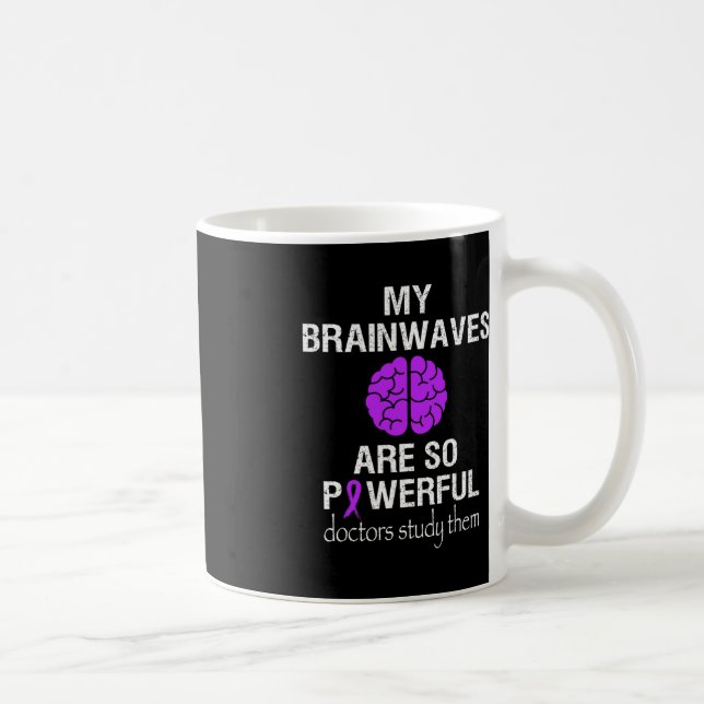 Taza De Café Epilepsia Mes de Conciencia Las ondas cerebrales s (Derecha)