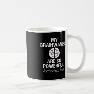 Taza De Café Epilepsia Mes de Conciencia Las ondas cerebrales s
