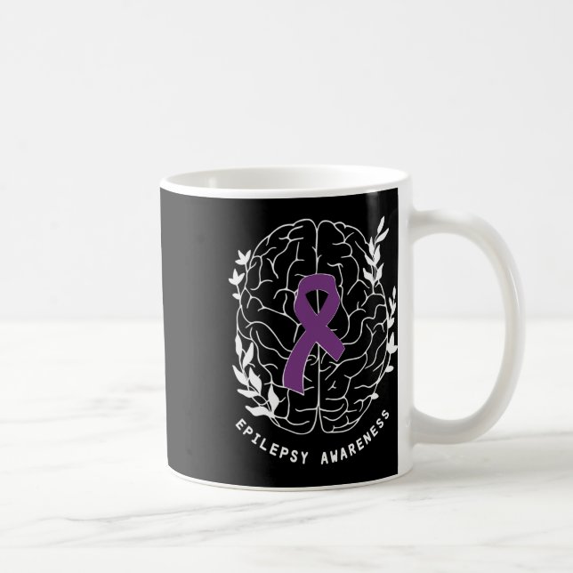 Taza De Café Epilepsia Sensibilidad Cinta Cinta De Conciencia E (Derecha)