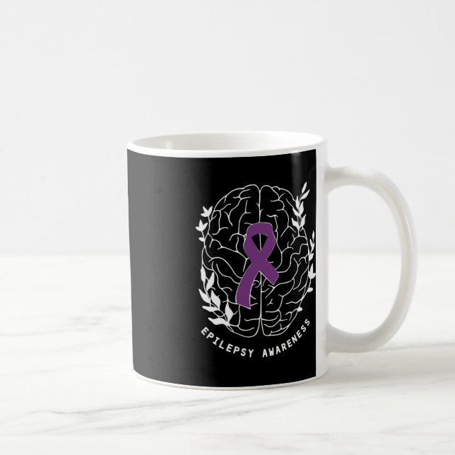 Taza De Café Epilepsia Sensibilidad Cinta Cinta De Conciencia E (Derecha)