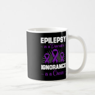 Taza De Café Epilepsia Warrior Epileptic Day Púrpura Cinta Epil
