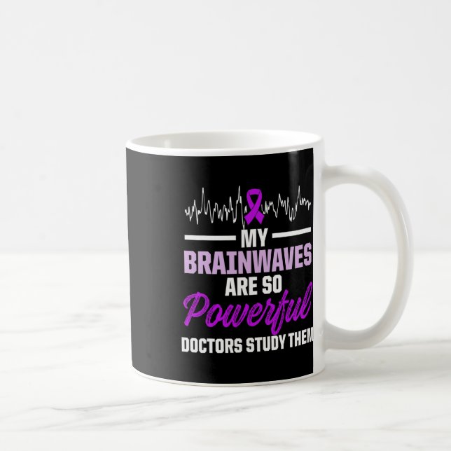 Taza De Café Epilepsy Awareness Epileptic Warrior Survivor  (Derecha)