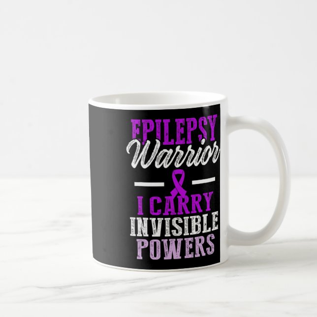 Taza De Café Epilepsy Awareness Epileptic Warrior Survivor 11  (Derecha)