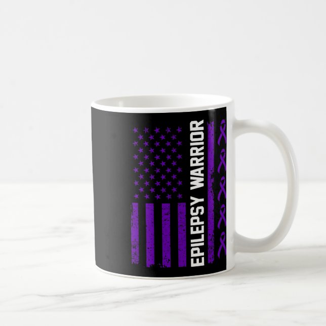 Taza De Café Epilepsy Awareness Epileptic Warrior Survivor 7  (Derecha)