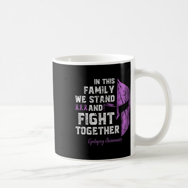Taza De Café Epilepsy Family Support Awareness Spartan Warrior  (Derecha)