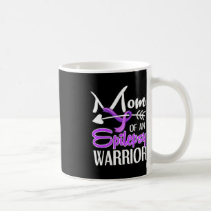 Taza De Café Epilepsy Mom Purple Ribbon Awareness Mother 2